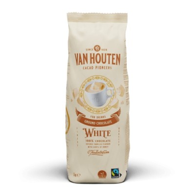 Van Houten White Ciocolata calda alba, 1kg foto