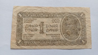 Iugoslavia - 1 Dinar 1944 foto
