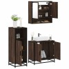 VidaXL Set mobilier de baie, 3 piese, stejar maro, lemn prelucrat 3300979