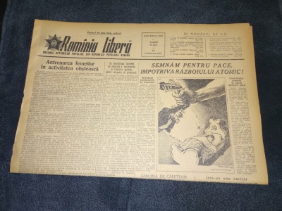 ZIARUL ROMANIA LIBERA 17 FEBRUARIE 1955 foto