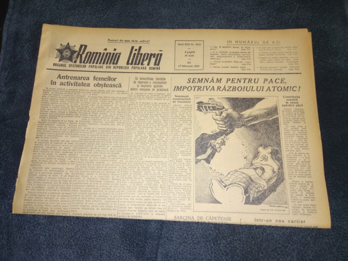 ZIARUL ROMANIA LIBERA 17 FEBRUARIE 1955