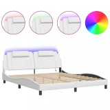 Cumpara ieftin Cadru de pat, Viana, cu LED fara saltea, alb, 180x200 cm