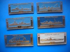 HOPCT RUSIA INSIGNA VECHE -SET 6 INSIGNE VAPOARE /NAVE MILITARE foto