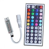 Telecomanda mini LED RGB IR 48 butoane, Oem