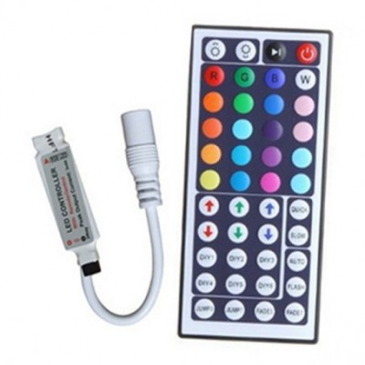 Telecomanda mini LED RGB IR 48 butoane foto