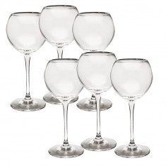 Set 6 pahare cristal vin rosu Banquet, 340 ml