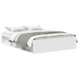 Cumpara ieftin Cadru de pat dublu, alb, 135x190 cm