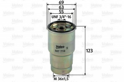 Filtru combustibil TOYOTA YARIS VERSO (NLP2, NCP2) (1999 - 2005) VALEO 587710 foto