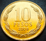 Moneda exotica 10 PESOS - CHILE, anul 2008 * cod 3148 = A.UNC