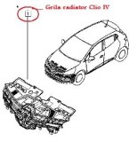 Grila Radiator Renault Clio 4 IV Originala 622563184R Fata
