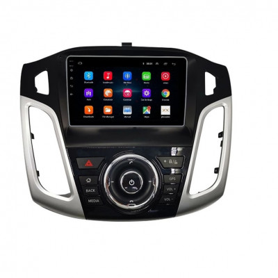 Navigatie Auto Multimedia cu GPS Ford Focus 2012 - 2018, Slot SIM 4G, Android, 3 GB RAM si 32 GB ROM, Internet, Aplicatii, Waze, Wi-Fi, USB, Bluetooth foto