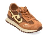 Pantofi sport GRYXX maro, 260038, din material textil si piele naturala