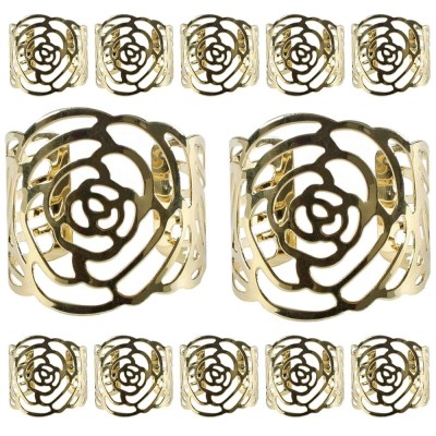 Set 12 Inele Aurii pentru servetele- Accesorii de Lux pentru Masa Ta, 43 x 42 mm foto