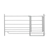 Panou pașune oi 183x92 cm cu poartă, otel galvanizat, 7 bare, instalare rapidă, rezistent coroziune