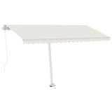 Cumpara ieftin Copertina retractabila manual, crem, 400x300 cm