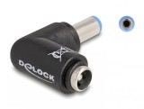 Adaptor alimentare DC 5.5 x 2.1mm T-M Unghi 90 grade, Delock 80794