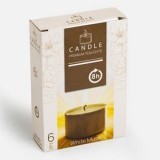 Lumanari tip pastila parfumate White Musk, Set 6 buc, 4x2 cm, CMCLASS