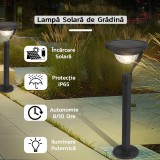 Lampa solara LED cu 2 moduri de fixare, IP65, material ABS, baterie 4.5 V, 200 mah, 450 Lumeni, 42.5 x 15 cm, alb cald,, Flippy