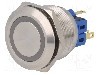Intrerupator anti-vandalism, ON-(ON), &Oslash;25mm, ONPOW - GQ25-11E/G/24V/S