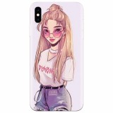 Husa silicon pentru Apple Iphone XS, Girl Look