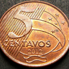 Moneda 5 CENTAVOS - BRAZILIA, anul 2012 * cod 3305 = UNC