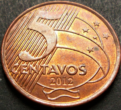 Moneda 5 CENTAVOS - BRAZILIA, anul 2012 * cod 3305 = UNC foto