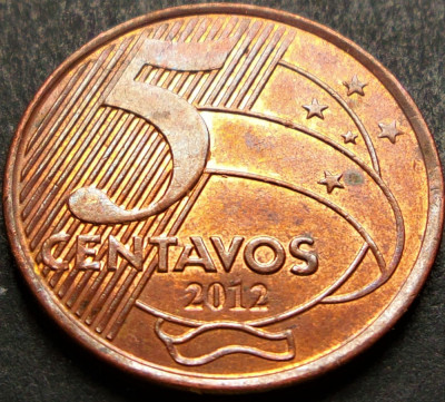 Moneda 5 CENTAVOS - BRAZILIA, anul 2012 * cod 3305 = UNC foto