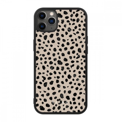 Husa iPhone 12 Pro - Skino Fancy Latte, animal print bej negru foto