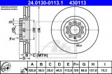 Disc frana AUDI A4 Cabriolet (8H7, B6, 8HE, B7) (2002 - 2009) ATE 24.0130-0113.1