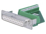 Mufă D-Sub 25 PIN Mamă cu Terminal pe Șurub
