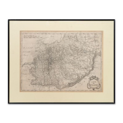 Harta Valahiei, gravură &amp;icirc;n cupru, 1781 foto