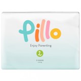 Scutece Bebeluși Pillo Mărimea 2 (4-8 kg), 186 buc. - Absorbție Excelentă, Protecție Uscată, Hipoalergenice