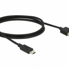 Cablu EASY-USB 2.0 tip A la EASY-USB 2.0 tip Micro-B T-T Negru 1m, Delock 83844