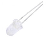 LED 5mm alb rece 14250-28500mcd 15&deg; convex pentru iluminat