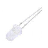 LED 5mm alb rece 14250-28500mcd 15&deg; convex pentru iluminat