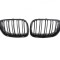 Set 2 grile duble, negru lucios, M Design pentru BMW X5 E53 Nonfacelift