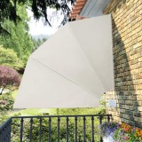Cumpara ieftin Copertină laterală pliabilă de balcon, crem, 210x210 cm