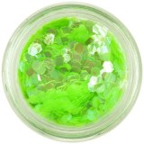 Confetti verde neon - elemente aqua, hexagoane, INGINAILS