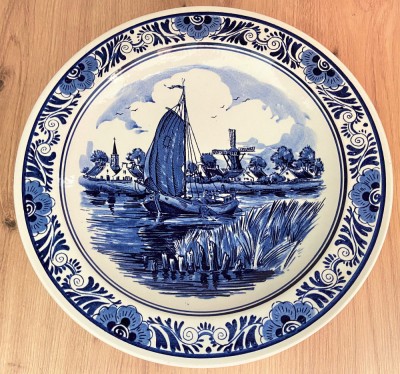 Farfurie - decorativa / de colectie - Delft - Distel foto