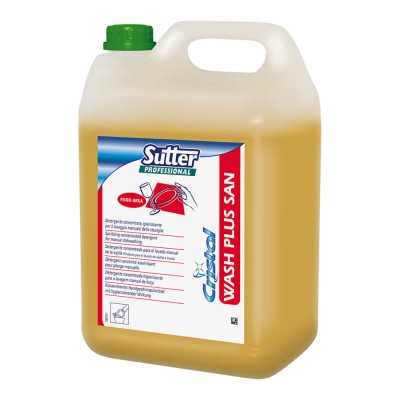 Detergent Lichid de Vase Sutter Wash Plus San, 5 L, Parfum de Citrice, Detergent Spalare Manuala, Detergent Sutter, Detergent Vase Sutter, Detergent V foto