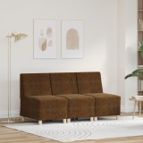 vidaXL Fotoliu cu pernă 3 pcs Maro 55 cm Piele ecologică de suede