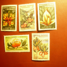 Serie mica Noua Caledonie colonie franceza - 1964 - Flora , 5 val.