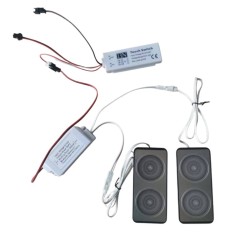 Comutator tactil cu difuzoare bluetooth pentru oglinda LED, functie dimmer, dezaburire, 12-24V DC, LB-05-BT2