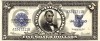 5 dolari 1923 Reproducere Bancnota USD , Dimensiune reala 1:1