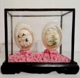 Caseta asiatica |Oua naturale pictate manual| Piesa veche