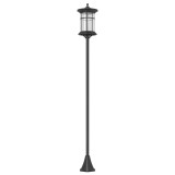 Outsunny Lampă Solară, Lumină Stradală &icirc;n Aer Liber, Impermeabil pentru Terasă, Grădină, Curte, Cale, 23.5x23.5x184 cm, Alb | Aosom Romania