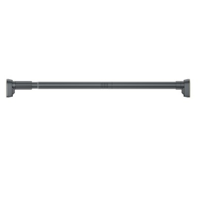Bara telescopica multifunctionala, flippy, din otel inoxidabil si abs, utilizare universala, extensie 185 - 205 cm, fara perforare perete, gri foto