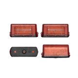 Lampa auto BestAutoVest pentru numar partea Dreapta+Stanga , 75x40x30mm rosu , 2 buc la set