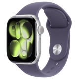 Apple Watch 11 GPS + Cellular, Carcasa Silver Aluminium 42mm, Purple Fog Sport Band - S/M