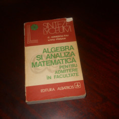 Algebra si analiza matematica pentru admitere in facultate-